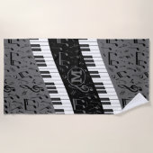 Mit Monogramm Kurvenklavierschlüssel und Strandtuch (Vorderseite)