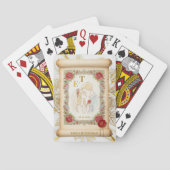 Mit Monogramm Küssen, Rose, Hochzeitscroll Spielkarten (Rückseite)