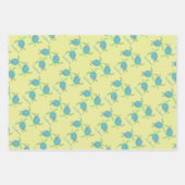 Mit Monogramm Küstenmeer Schildkröte Blaues Grün Geschenkpapier Set (Vorderseite 2)