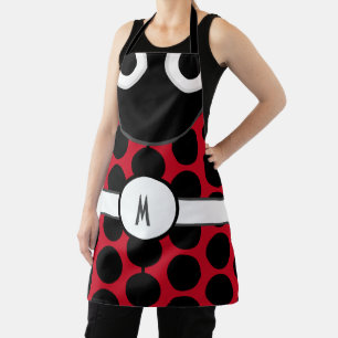 mit Monogramm Ladybug-Schürze Schürze