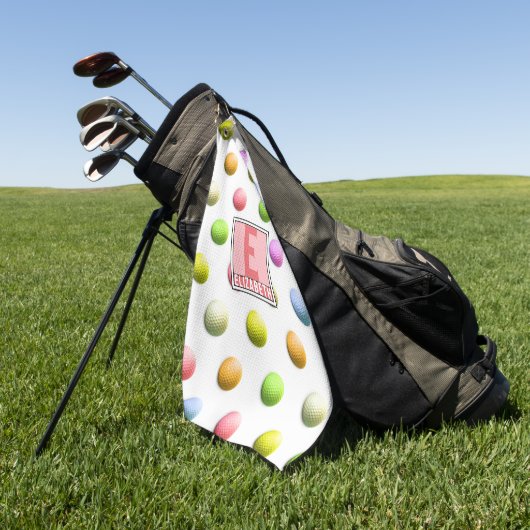 Mit Monogramm Ladys Golf Geschenke Golfhandtuch (Gras)