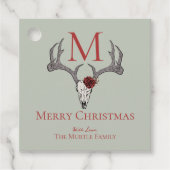 Mit Monogramm Land - Weihnachtsmäntel und Rose Geschenkanhänger (Vorderseite)