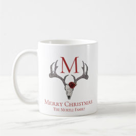 Mit Monogramm Land - Weihnachtsmäntel und Rose Kaffeetasse