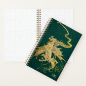 Mit Monogramm Lang Green Fairy Book Dotted Journal Notizblock (Innen)