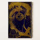 Mit Monogramm Lang Violet Fairy Book Dotted Journa Notizblock (Rückseite)