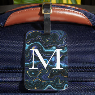 Mit Monogramm Lapis Lazuli Gepäckanhänger