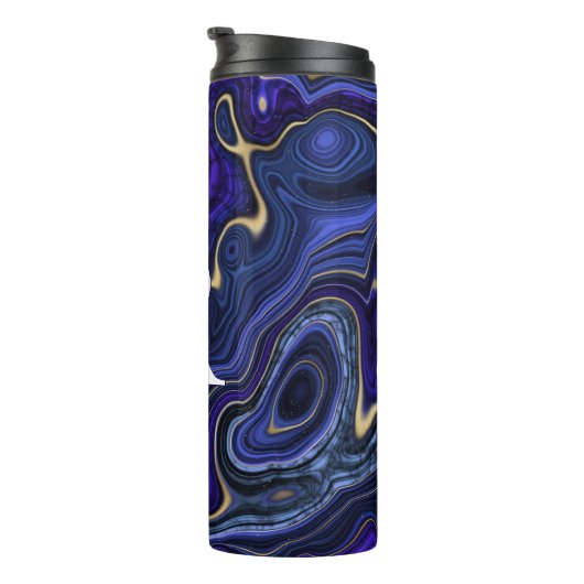 Mit Monogramm Lapis Lazuli Thermosbecher (Nach rechts gedreht)