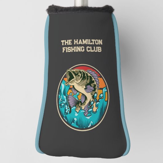 Mit Monogramm Largemouth Bass Fishing Club Golf Headcover (Rotieren 90)