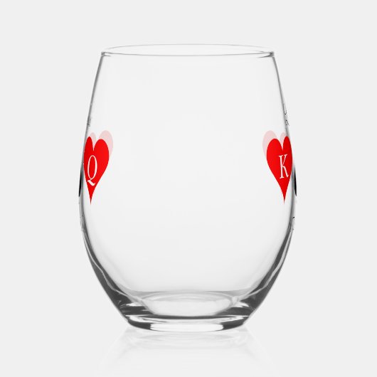 Mit Monogramm Las Vegas-Logo für Hochzeitsfeier Weinglas Ohne Stiel (Links)