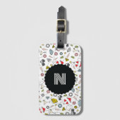 Mit Monogramm Las Vegas Pool Party Muster Gepäckanhänger (Vorderseite Vertikal)