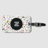 Mit Monogramm Las Vegas Pool Party Muster Gepäckanhänger (Vorderseite (Horizontal))