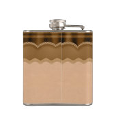 Mit Monogramm Lasche für Leder und Herz Flachmann (Rückseite)