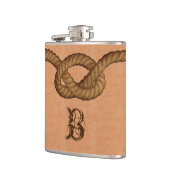Mit Monogramm Lasche für Leder und Rope Flachmann (Links)