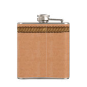 Mit Monogramm Lasche für Leder und Rope Flachmann (Rückseite)