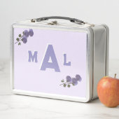 Mit Monogramm Lavendel Metall Brotdose (Beispiel)