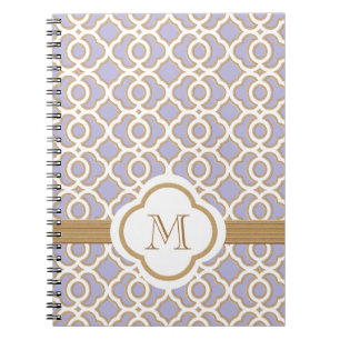 Mit Monogramm Lavendel-und Goldmarokkaner Notizblock