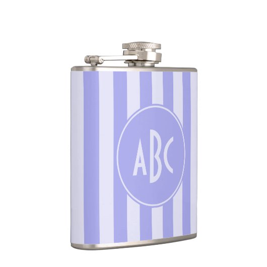 Mit Monogramm Lavendelstreifen Flachmann (Rechts)