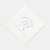 Mit Monogramm Lavender Wedding Napkins Serviette (Ecke)