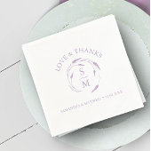 Mit Monogramm Lavender Wedding Napkins Serviette