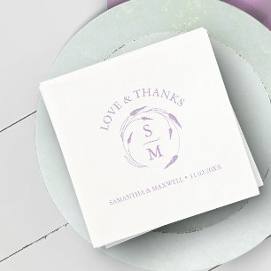 Mit Monogramm Lavender Wedding Napkins Serviette