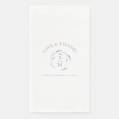 Mit Monogramm Lavender Wedding Napkins Serviette (Vorderseite)