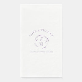 Mit Monogramm Lavender Wedding Napkins Serviette