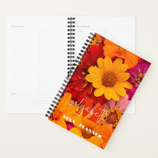 Mit Monogramm lebendige Daisies Planer (Anzeige)