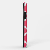 Mit Monogramm, lebendige Rosa- und Graufolie Case-Mate iPhone Hülle (Hinten/Rechts)