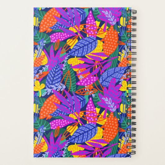 Mit Monogramm, lebendiges Leaf-Muster Planer (Rückseite)