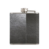 Mit Monogramm Leder Flachmann (Rückseite)