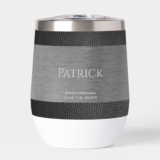 Mit Monogramm Leder- und Metallbearbeitung (Vorderseite)