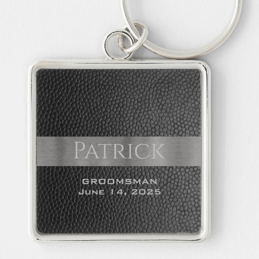 Mit Monogramm Leder- und Metallbearbeitung Schlüsselanhänger (Vorne)