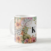 Mit Monogramm Leopard Kaffeetasse (Vorderseite Links)