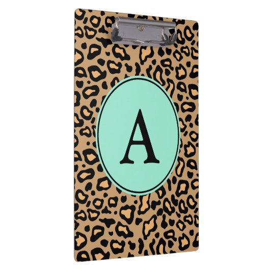 Mit Monogramm Leopard-Zwischenablage Klemmbrett (Rechts)