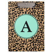 Mit Monogramm Leopard-Zwischenablage Klemmbrett (Vorderseite)