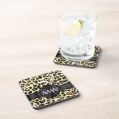 Mit Monogramm Leoparddruck Untersetzer (Rechte Seite)