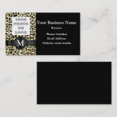 Mit Monogramm Leoparddruckmuster Visitenkarte (Vorne/Hinten)