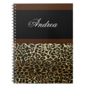Mit Monogramm Leoparddrucknotizbuch Notizblock (Vorderseite)