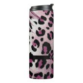 Mit Monogramm Leopardrucke Thermosbecher (Nach links gedreht)