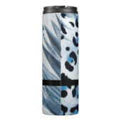 Mit Monogramm Leopardrucke Thermosbecher (Rückseite)