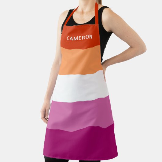 Mit Monogramm lesbische Flagge Schürze (InSitu)