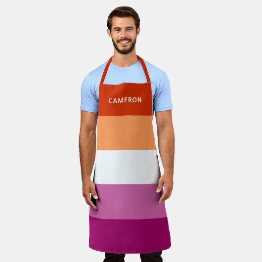 Mit Monogramm lesbische Flagge Schürze (Getragen)