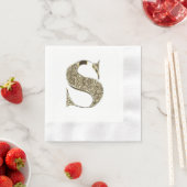 Mit Monogramm Letter Initial S Gold Glitzern Elega Serviette (Beispiel)