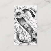 Mit Monogramm Letter S Elegante Wasserfarben Visitenkarte (Vorderseite)