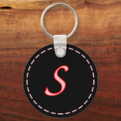 Mit Monogramm Letter-S-Schlüsselanhänger Schlüsselanhänger (Vorderseite)