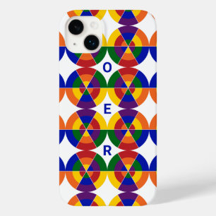 Mit Monogramm LGBT Pride Geometric Rainbow-Muster Case-Mate iPhone 14 Plus Hülle