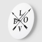 mit Monogramm Liebe Große Wanduhr (Winkel)