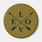 Mit Monogramm Liebe Magnet (Vorne)