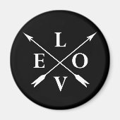 mit Monogramm Liebe Magnet (Vorne)