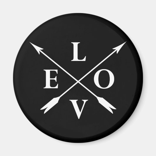 mit Monogramm Liebe Magnet (Vorne)